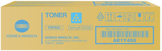 Konica Minolta TNP-92 Γνήσιο Toner Laser Εκτυπωτή Κυανό