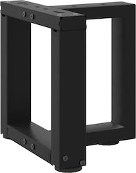 Vidaxl Tischbeine T-Form 2 Stück Schwarz Stahl