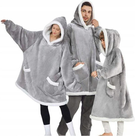 Blanket with Sleeves Grey