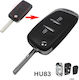 Car Key Shell with Blade with 2 Buttons for Citroen / Peugeot