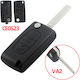 Car Key Shell with Blade with 3 Buttons for Citroen / Peugeot