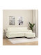 Dreisitzer Sofa Samt Beige 198x77x80cm