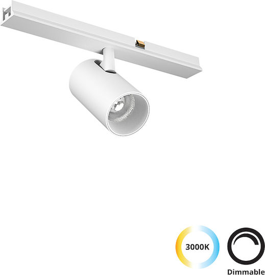 Viokef Track Monó LED Thermó Lefkó Spot in White Colour