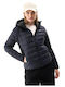 Kurz Damen Puffer Jacke Wasserdicht für Winter Schwarz
