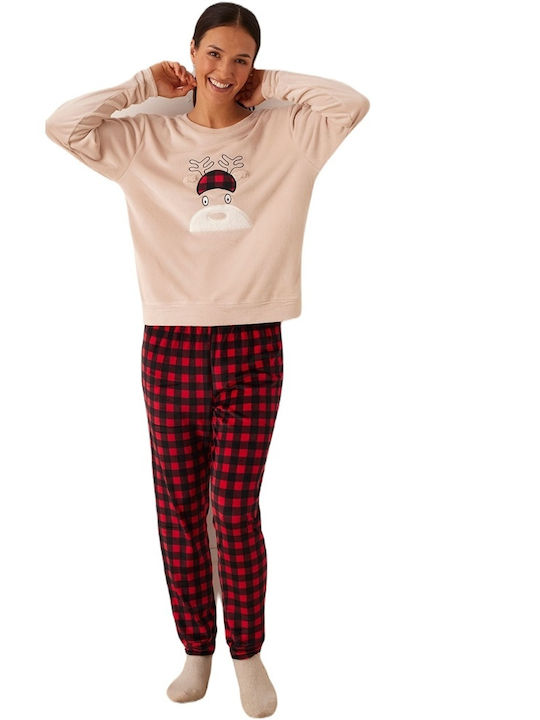 Promise Winter Women's Pyjama Set Ecru