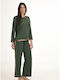 Primavera Winter Damen Pyjama-Set Grün