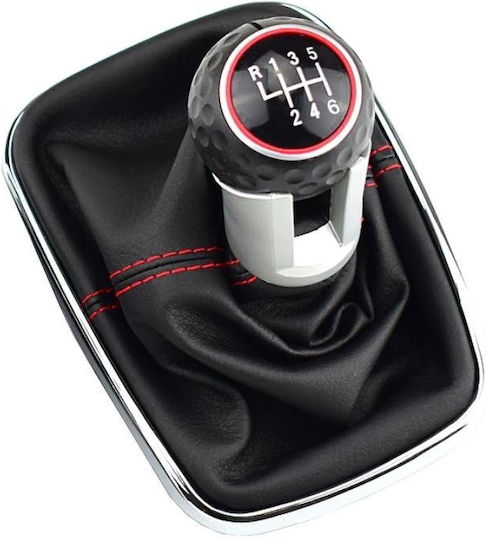 GRP Πόμολο Ταχυτήτων με Φούσκα για Volkswagen Golf / Jetta / Bora 1997 2003 Κόκκινο