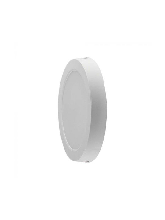 V-TAC Round Plastic Recessed Spot with Integrated LED and Warm White Light White 14x14cm. 1pcs