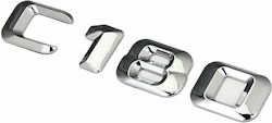 Auto 243908 Set Buchstaben C 1 8 0 Aufkleber Emblem Mercedes C180 Chrom Metall 155mm X 23mm 4 Stück