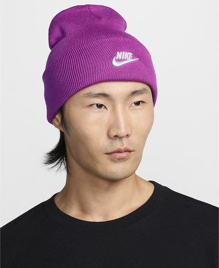 Peak Beanie Unisex Beanie Gestrickt in Fuchsie Farbe