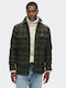 Miller Long Sleeve Overshirt Regular Fit Checked Green