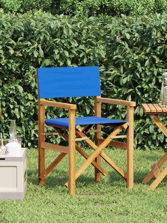 Regiestuhl Hölzernes Blue 57x54.5x85εκ.