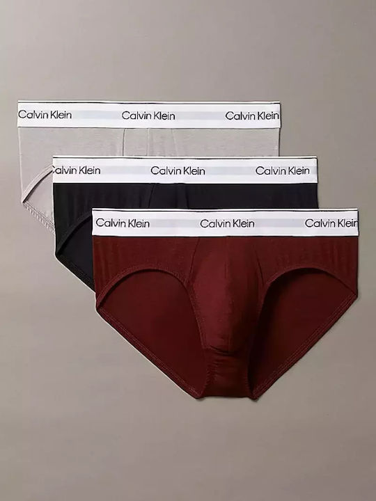 Calvin Klein Ανδρικά Σλιπ Μαύρα με Σχέδια 3Pack
