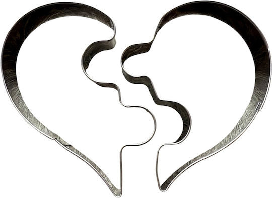 Puzzle Cookie Cutter Heart Metallic