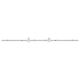 vidaXL Sliding Door Mechanism for Middle Door 183cm Silver