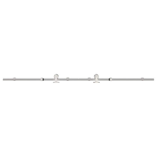 vidaXL Sliding Door Mechanism for Middle Door 183cm Silver