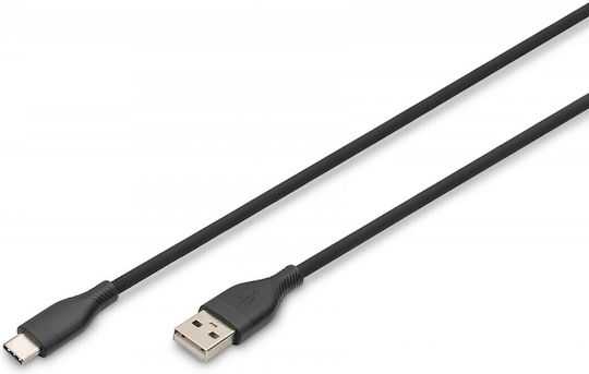 Digitus USB 2.0 Cable USB-C male - USB-A / USB-C 60W PD Μαύρο 0.5m AK-300340-005-S