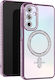 Avizar Diamond Case for Samsung Galaxy A15 Magsafe with Rhinestones in Purple