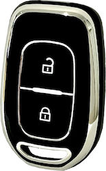 Car Key Cover Case made of for Dacia / Renault in Black Color