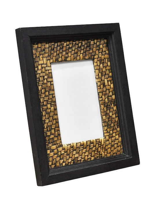 Wooden Photo Frame with Black Frame