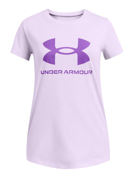 Under Armour Tricou pentru copii Violet Live Sp...