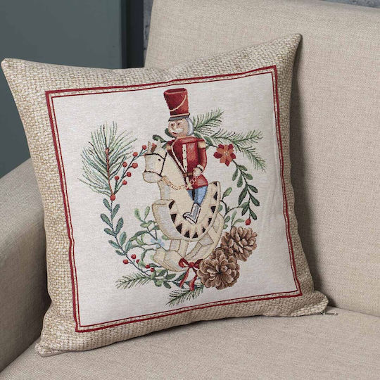 Cotone Husă Decorativă de Crăciun pentru Pernă Pătrată 45x45buc