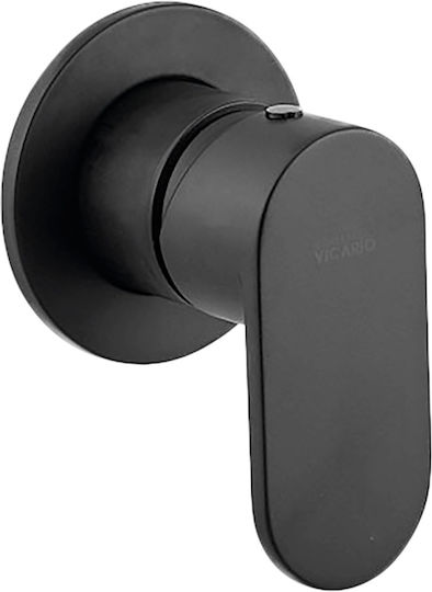 Armando Vicario Slim Built-in Faucet Mixer for Shower 1 Exit Black Matt