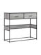 Metal Console Table Γκρίζο Σονόμα L90xW35xH80cm