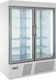 White Cabinet Refrigeration Machine Bottom 2 Glass Doors Prochef Ecoline