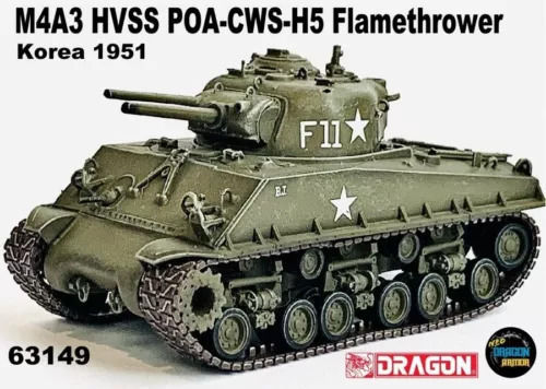 Dragon Models M4a3 Hvss Flamethrower Tank, Us Army, Korea, 1951 Φιγούρα Μοντελισμού Τανκ σε Κλίμακα 1:72 11x3.8εκ.