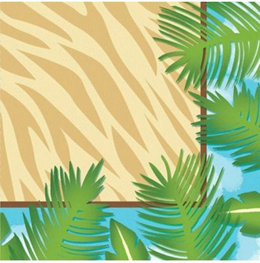 Safari Adventure Servietten Bunte 12.5x12.5cm 16Stück