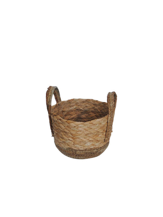 Two-tone Brown Wicker Basket 23x16