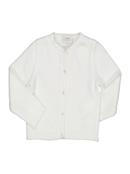 Kids Cardigan Knitted White