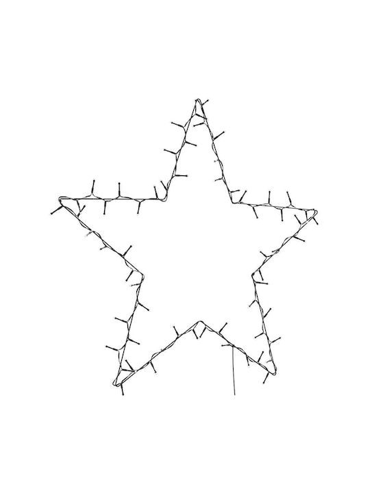 vidaXL Plastic Illuminated Christmas Decorative Pendant Star 59x60cm
