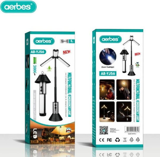 Aerbes Aerbes Led Wiederaufladbare Campinglaterne Wasserdicht mit Taschenlampe