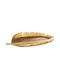Decorative Platter 39x18 A-s Gold Leaves 162625 12.5x6 Polyresin