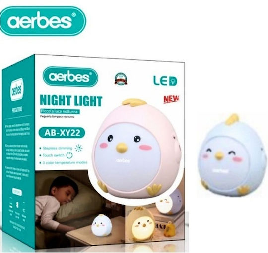Aerbes Nursery Night Light LED Bird USB Blue