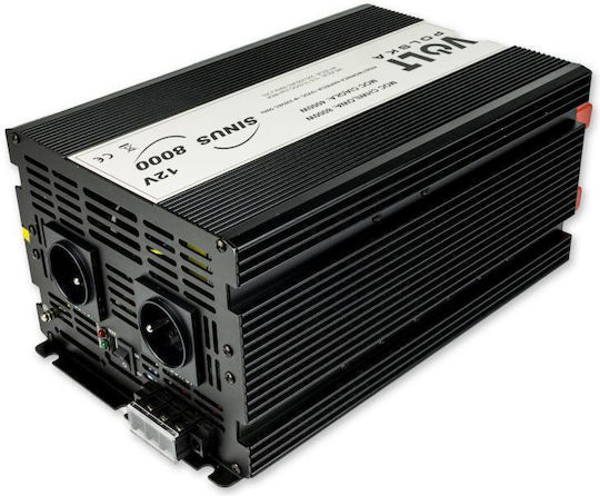 Volt Polska Sinus Inverter Αυτοκινήτου 4000W για Μετατροπή 12V DC σε 230V AC με 1xUSB