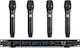 Power Dynamics 4x 100 Channels UHF Seturi Wireless Microfon De mână pentru Vocale