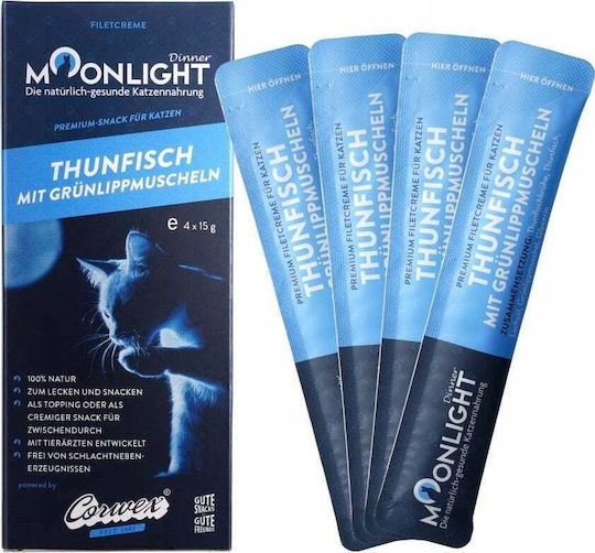 Moonlight Wet Food for Adult Cats in Pouches with Fish Gluten-Free 4x15gr