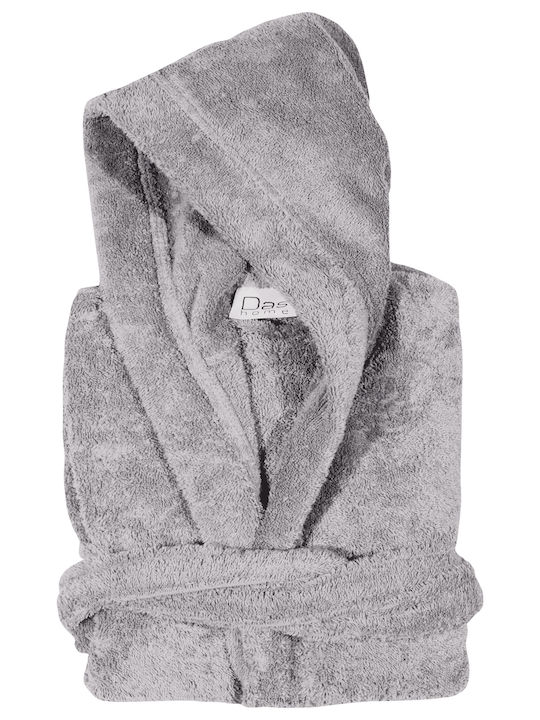 Das Home 5902 Bademantel mit Kapuze Grey 430gr/m²