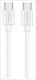 Awei USB 2.0 Cable USB-C male - USB-C 60W Λευκό 1m