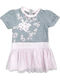 Kinderkleid Kurzärmelig Tüll Pink, Grey