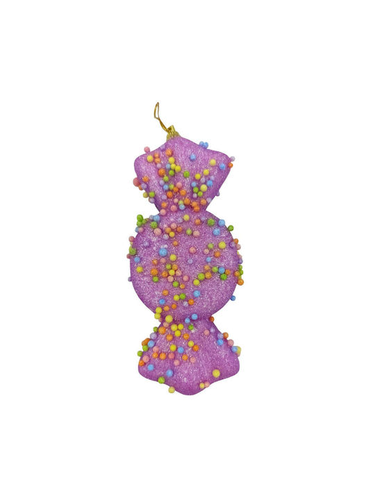 Hanging Ornament Candy Plastic Purple 6x15cm