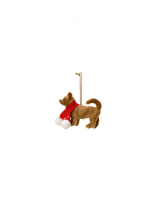 Hängend Hängendes Ornament Hund Beige 7x9cm