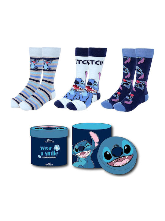 Cerda Παιδικές Κάλτσες Stitch Πολύχρωμες 3 Ζευγάρια