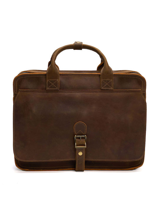 Unisex Laptop-Tasche 15,6 Zoll Naturleder Wasserdichte Professionelle Aktentasche