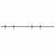 vidaXL Sliding Door Mechanism 200cm Black