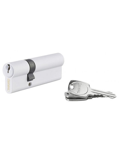 Thirard Lock Cylinder Security 90mm (30-60) with 3 Keys White