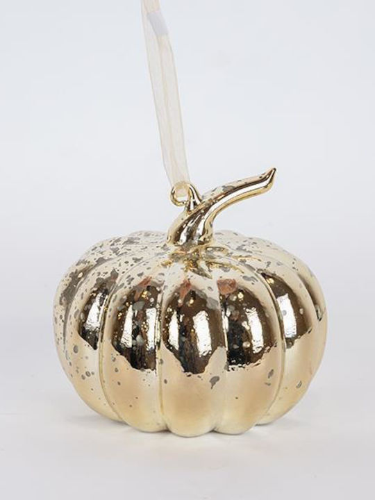 Eurolamp Illuminated Christmas Glass Figure Pumpkin Gold Length 12cm